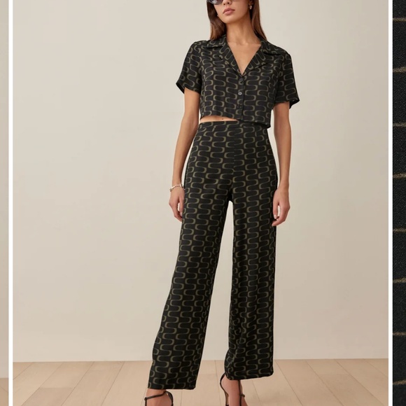 Reformation Pants - Reformation Noah Two Piece Black - Size 8